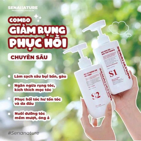 Cặp dầu gội xả SENANATURE ANTI-HAIR LOSS BEER YEAST SHAMPOO 500ml [hàng nhập khẩu]