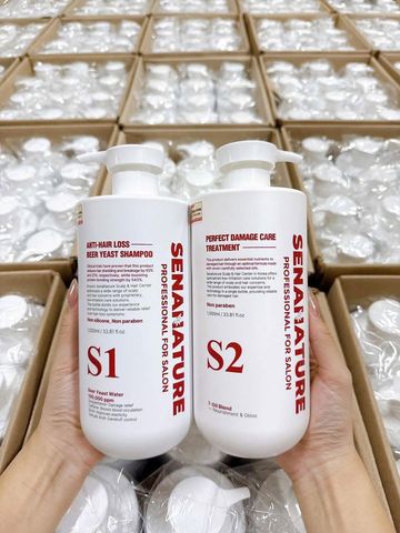 Cặp dầu gội xả SENANATURE ANTI-HAIR LOSS BEER YEAST SHAMPOO 500ml [hàng nhập khẩu]