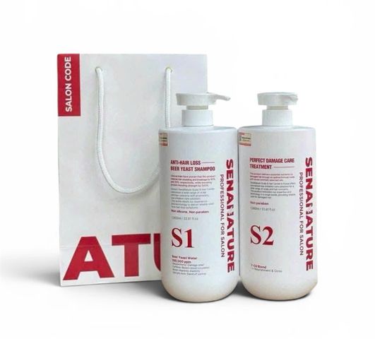 Cặp dầu gội xả SENANATURE ANTI-HAIR LOSS BEER YEAST SHAMPOO 500ml [hàng nhập khẩu]