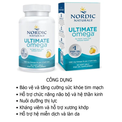 Omega-3 Nordic Ultimate Omega 1280mg 60 viên  Mỹ