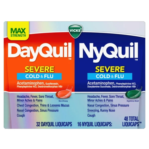 DayQuil NyQuil Severe Cold & Flu 48 viên
