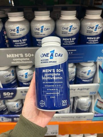 Bayer One A Day Men's 50+ Complete Multivitamin 300 viên - Bổ sung Vitamin tổng hợp cho Nam giới trên 50 tuổi - S/P Chuẩn Mỹ