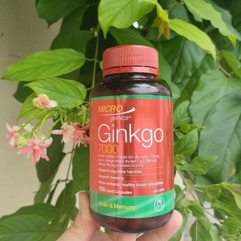Viên uống Bổ não Microgenics Ginkgo 7000 - Duy trì tuần hoàn não ổn định & Phòng ngừa suy giảm tuần hoàn ngoại biên 100 viên - S/P Chuẩn Úc