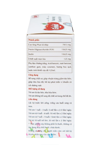 Siro Ginkid nhuận tràng bổ sung chất xơ giúp tiêu hóa tốt, giảm táo bón (3 vỉ x 5 ống x 10ml)