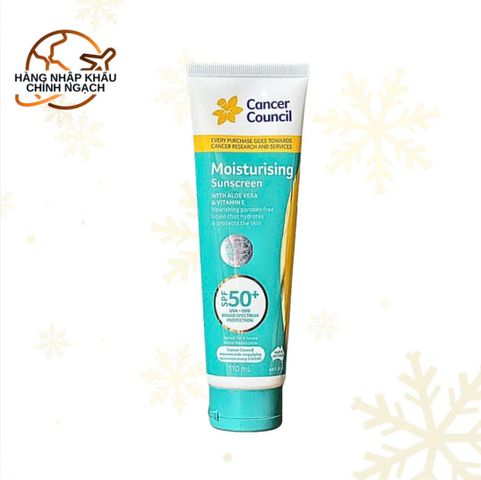 Kem chống nắng dưỡng ẩm, chống nước - Cancer Council Sport Sunscreen Dry Touch & Sweat Resistant Lotion SPF50+ 110ml