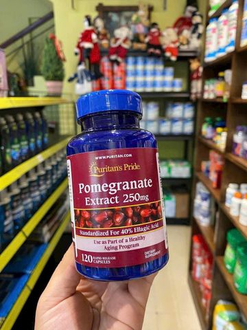 Viên uống tinh chất Lựu đỏ Puritan's Pride Pomegranate Extract 250 mg -120 viên [S/P nội địa Mỹ]