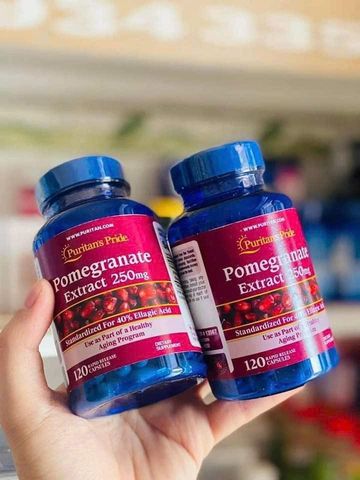Viên uống tinh chất Lựu đỏ Puritan's Pride Pomegranate Extract 250 mg -120 viên [S/P nội địa Mỹ]