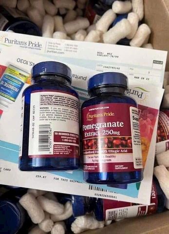 Viên uống tinh chất Lựu đỏ Puritan's Pride Pomegranate Extract 250 mg -120 viên [S/P nội địa Mỹ]