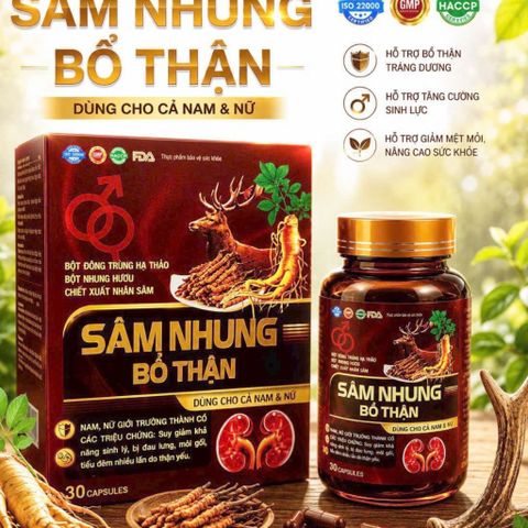Sâm Nhung Bổ Thận – Hỗ Trợ Nâng Cao Sức Khỏe, Duy Trì Thể Trạng Dẻo Dai