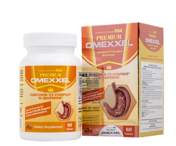 Viên uống hỗ trợ cải thiện tiêu hóa Premium Omexxel Curcumin C3 Complex W/Bioperine (60 viên)
