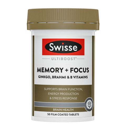 Viên uống Swisse Ultiboost Memory + Focus 60 viên - Hỗ trợ chức năng não bộ & Tăng cường năng lượng cho não & Giảm tải stress - S/P Chuẩn Úc