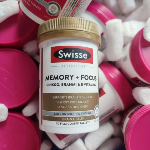 Viên uống Swisse Ultiboost Memory + Focus 60 viên - Hỗ trợ chức năng não bộ & Tăng cường năng lượng cho não & Giảm tải stress - S/P Chuẩn Úc