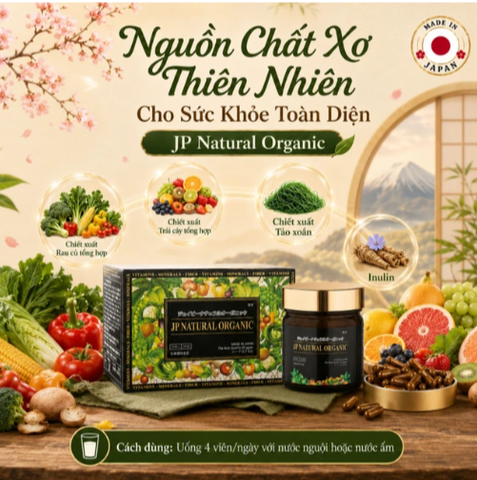 Viên uống bổ sung chất xơ, hỗ trợ hệ tiêu hóa JP Natural Organic Jpanwell (120 viên)