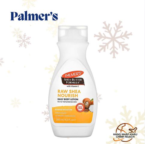 Sữa dưỡng thể dưỡng ẩm 48h - Palmer's Shea Butter Formula Raw Shea Nourish Daily Body Lotion 250ml