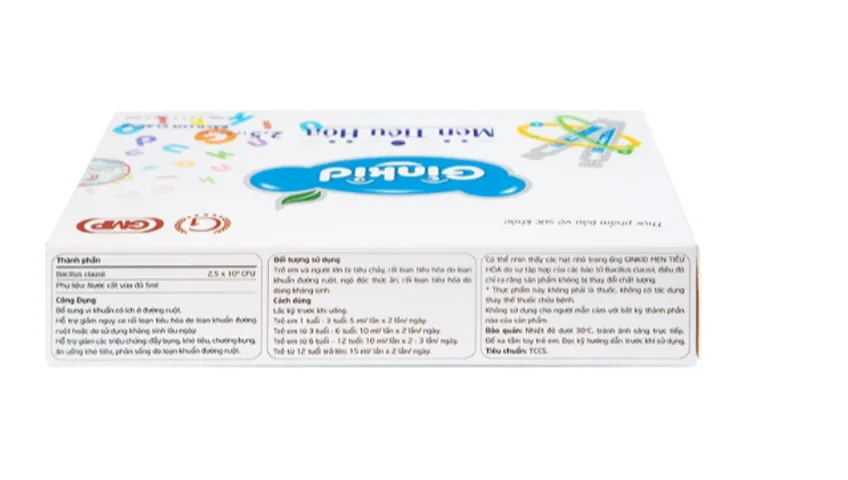 Men Tiêu Hoá Ginkid bổ sung lợi khuẩn, giảm đầy bụng, khó tiêu, chướng bụng (4 vỉ x 5 ống x 5ml)