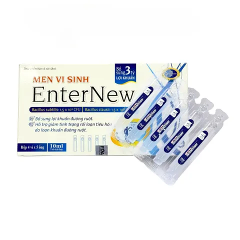 Men Vi Sinh EnterNew Bổ Sung 3 Tỷ Lợi Khuẩn Hỗ Trợ Cân Bằng Hệ Vi Sinh Đường Ruột - 20 Ống x 10ml