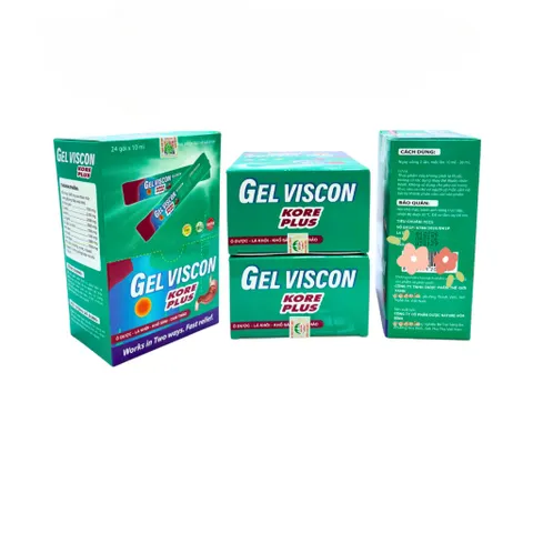 Gel Viscon Kore Hỗ Trợ Giảm Đầy Bụng, Ợ Hơi, Khó Tiêu, Hỗ Trợ Tiêu Hóa - Hộp 24 gói
