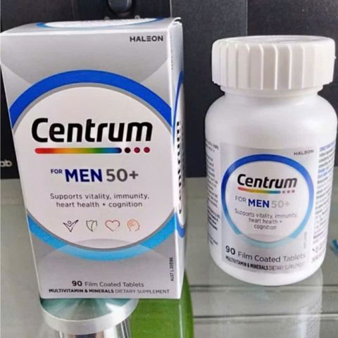 Viên uống Centrum for Men's 50+ - Bổ sung năng lượng cho Nam giới trên 50 tuổi - Bảo vệ sức khỏe toàn diện 90 viên - S/P Chuẩn Úc