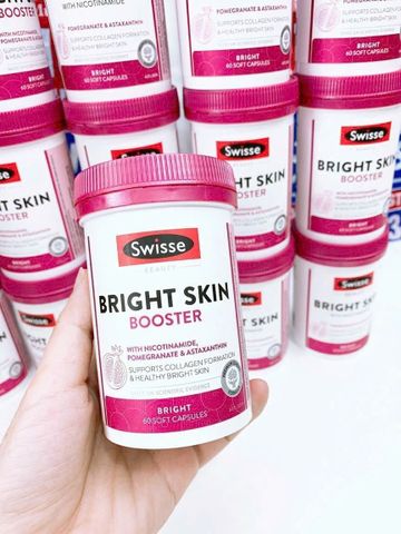 Viên Uống Swisse Bright Skin Booster 60 Viên - Viên Uống Dưỡng Trắng Da, Cải Thiện Làn Da Sáng Mịn, Tươi Trẻ, Hỗ Trợ Làm Đều Màu Da
