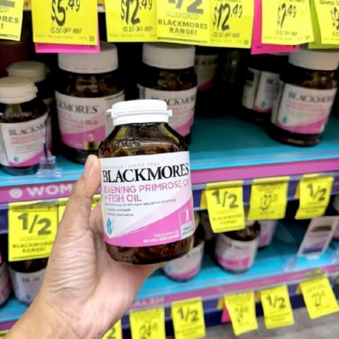 Viên uống Blackmores Evening Primrose Oil + Fish Oil 100 viên - Giải pháp chăm sóc sức khỏe Nội tiết/Tim mạch & Xương khớp - SP Chuẩn Úc