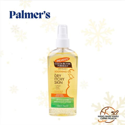 Dầu dưỡng ẩm cho da khô, ngứa - Palmer's Cocoa Butter Formula Soothing Oil for Dry Itchy Skin 150ml