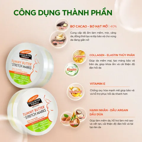 Kem dưỡng hỗ trợ ngừa và giảm rạn da