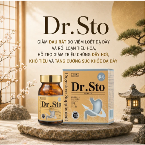 Viên uống hỗ trợ tiêu hóa, giảm đầy bụng, khó tiêu Dr.Sto Jpanwell (60 viên)