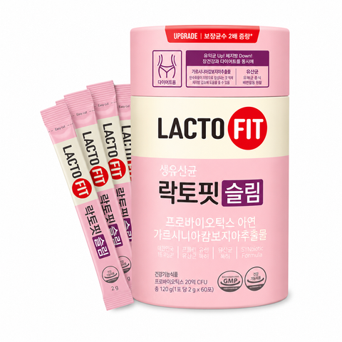Men Vi Sinh Hỗ Trợ Giảm Cân Lacto Fit Slim 2g x 60 Gói - Bổ Sung Lợi Khuẩn, Giảm Mỡ, Dinh Dưỡng Đường Ruột Tốt Hơn