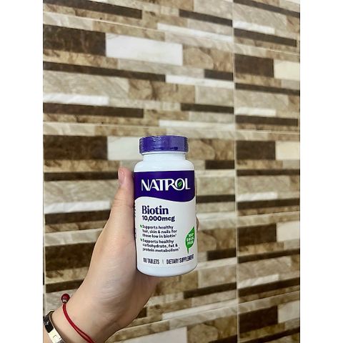 Viên uống Natrol Biotin 10,000 mcg (hộp 100 viên) 778671