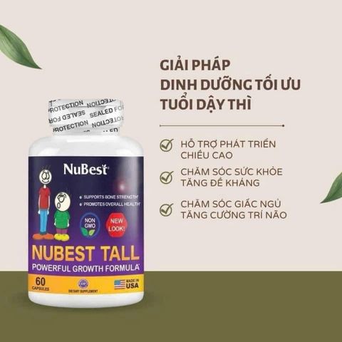 NUBEST TALL NEW LOOK CỦA MỸ - VIÊN TĂNG CHIỀU CAO VƯỢT TRỘI CHO TRẺ EM 778674