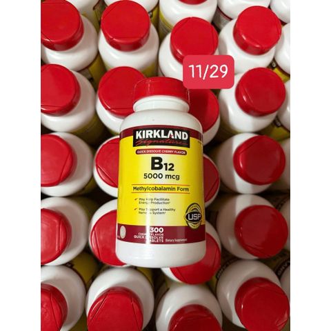 VIÊN UỐNG BỔ SUNG B12 KIRKLAND 5000MCG 300 VIÊN CỦA MỸ 778677