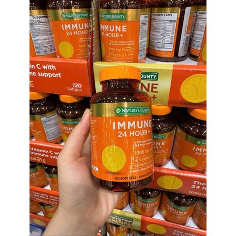 Hộp 120 viên Immune 24 hour Nature's Bounty chuẩn Mỹ bổ sung vitamin tăng đề kháng 778716