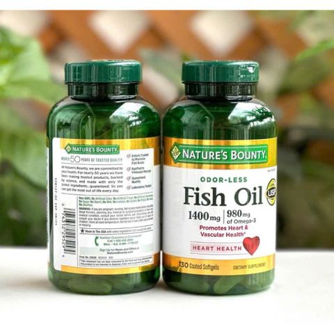 VIÊN DẦU CÁ NATURE’S BOUNTY FISH OIL 1400MG 130 VIÊN CỦA MỸ 778721