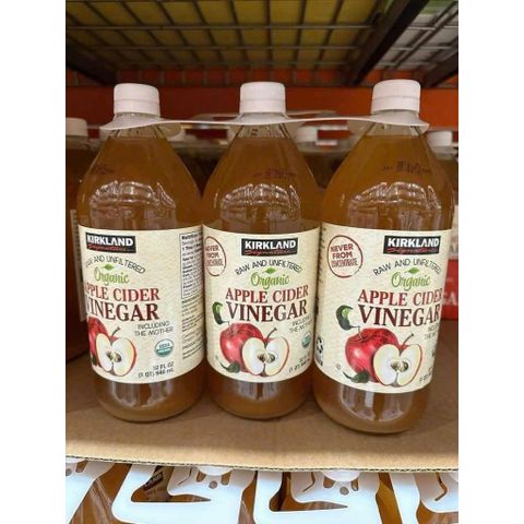 Giấm Táo Hữu Cơ Nguyên Chất Kirkland Signature Organic Apple Cider Vinegar Chai 946ml 778723