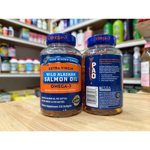 Salmon Oil Omega 𝟑 - Dầu Cá Hồi Alaska cực tốt cho Sức khoẻ 𝟐𝟏𝟎 Viên Của Mỹ. 778738
