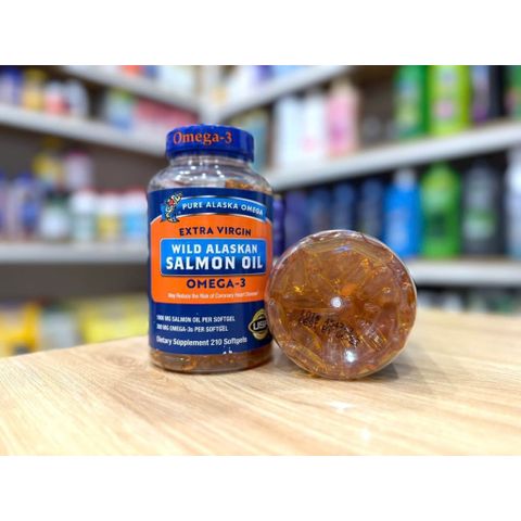 Salmon Oil Omega 𝟑 - Dầu Cá Hồi Alaska cực tốt cho Sức khoẻ 𝟐𝟏𝟎 Viên Của Mỹ. 778738
