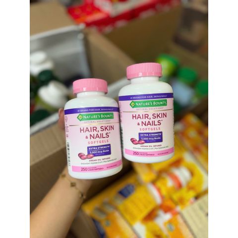 Nature’s Bounty Hair Skin Nails 𝟐𝟓𝟎 viên - Viên uống đẹp da, tóc và móng Của Mỹ 778760