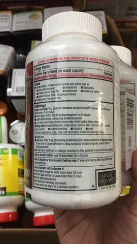 Viên giảm đau Kirkland Extra Strength Acetaminophen 500mg