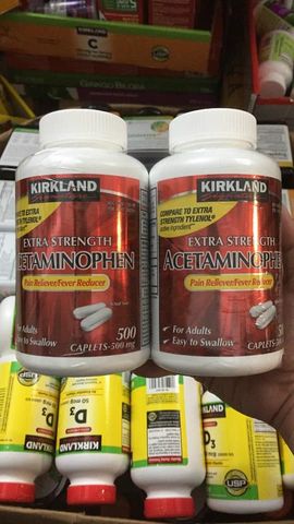 Viên giảm đau Kirkland Extra Strength Acetaminophen 500mg