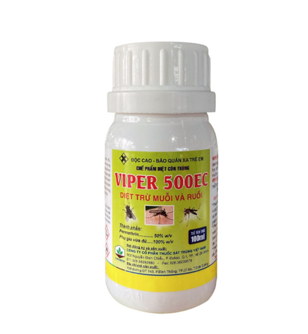 Chế phẩm trừ côn trùng muỗi và ruồi VIPER 500EC - CHAI 100ML(có sẵn hàng)