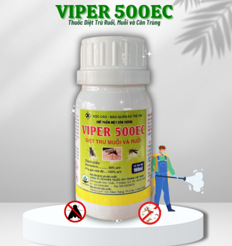 Chế phẩm trừ côn trùng muỗi và ruồi VIPER 500EC - CHAI 100ML(có sẵn hàng)