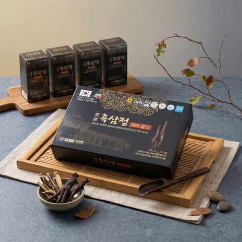 Cao Hắc Sâm Hoàng Gia 365 - Bộ 4 Lọ 250g Chiết Xuất Hắc Hồng Sâm Hàn Quốc Tăng Cường Sức Khỏe và Đề Kháng