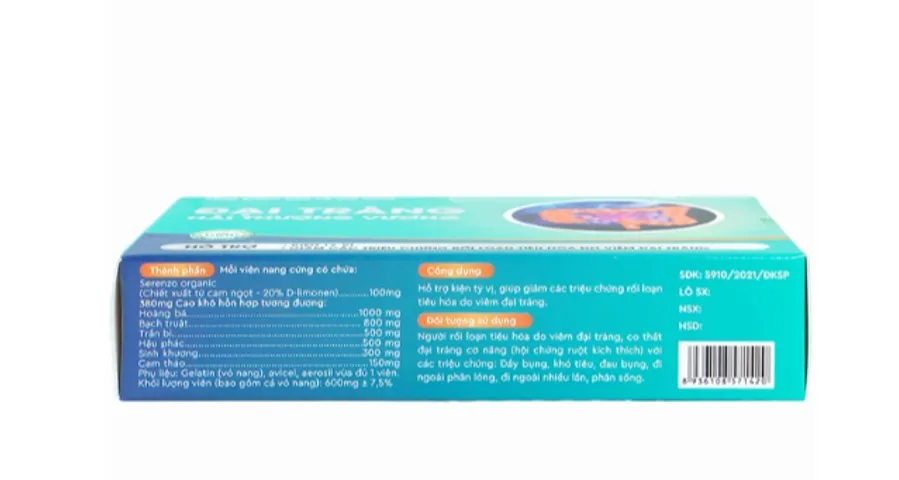 Viên uống giúp giảm rối loại tiêu hóa do viêm đại tràng Đại Tràng Hải Thượng Vương (2 vỉ x 10 viên)