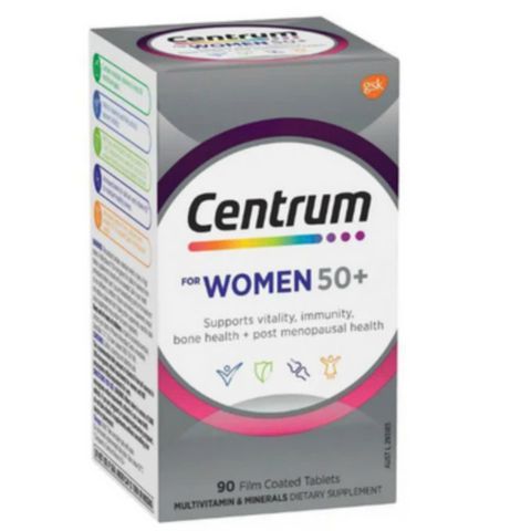 Centrum for Women's 50+ 90 viên - Bù đắp sự thiếu hụt vi chất do lão hóa - Ngăn ngừa loãng xương & Tăng cường miễn dịch - S/P Chuẩn Úc