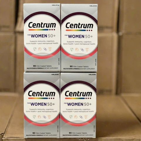 Centrum for Women's 50+ 90 viên - Bù đắp sự thiếu hụt vi chất do lão hóa - Ngăn ngừa loãng xương & Tăng cường miễn dịch - S/P Chuẩn Úc