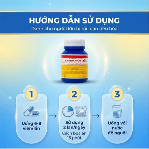 Viên hỗ trợ giảm rối loạn tiêu hoá gây đi ngoài nhiều lần Carbo Nam Việt (100 viên)