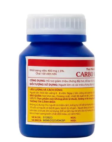 Viên hỗ trợ giảm rối loạn tiêu hoá gây đi ngoài nhiều lần Carbo Nam Việt (100 viên)