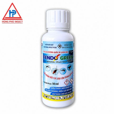 FENDOGREEN 100SC(BỈ)50ml Thuốc Sinh Học Diệt Côn Trùng Tiên Tiến Muỗi, Gián, Kiến và Ruồi Không Mùi Bộ Y Tế Khuyên Dùng