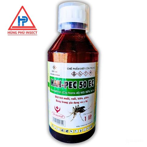 Diệt Côn Trùng HANPEC 50EC 1Lít Diệt trừ hiệu quả côn trùng gây hại muỗi ( sốt rét, sốt xuất huyết), ruồi, kiến, gián.