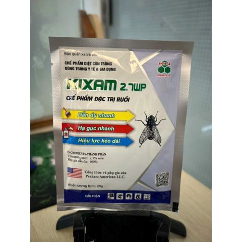 Thuốc diệt ruồi KIXAM 2.7WP gói 20g sản phẩm diệt ruồi mạnh nhất thế hệ mới với phụ gia nhập khẩu Hoa Kỳ, hiệu quả mạnh